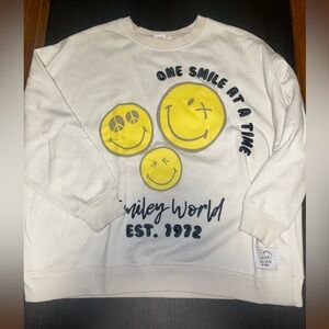 Oversized smiley face sweatshirt